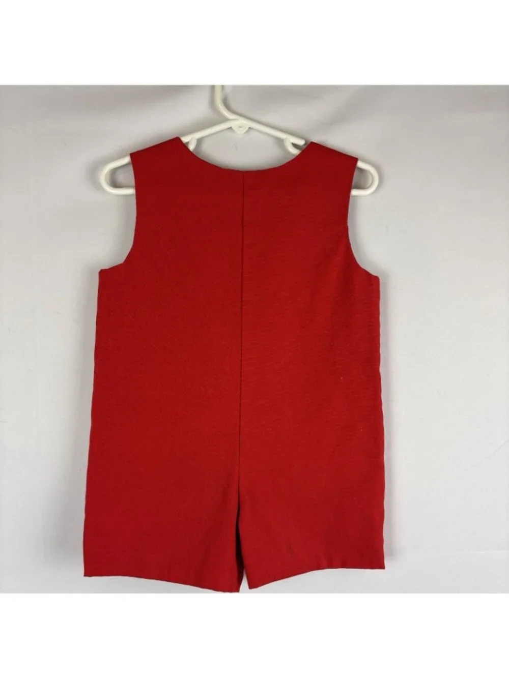 Vintage Red Romper Dinosaur Palm Tree 2T Fully Lined